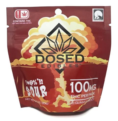 Dosed Gummies - F#@%*N Sour | 100mg Edible