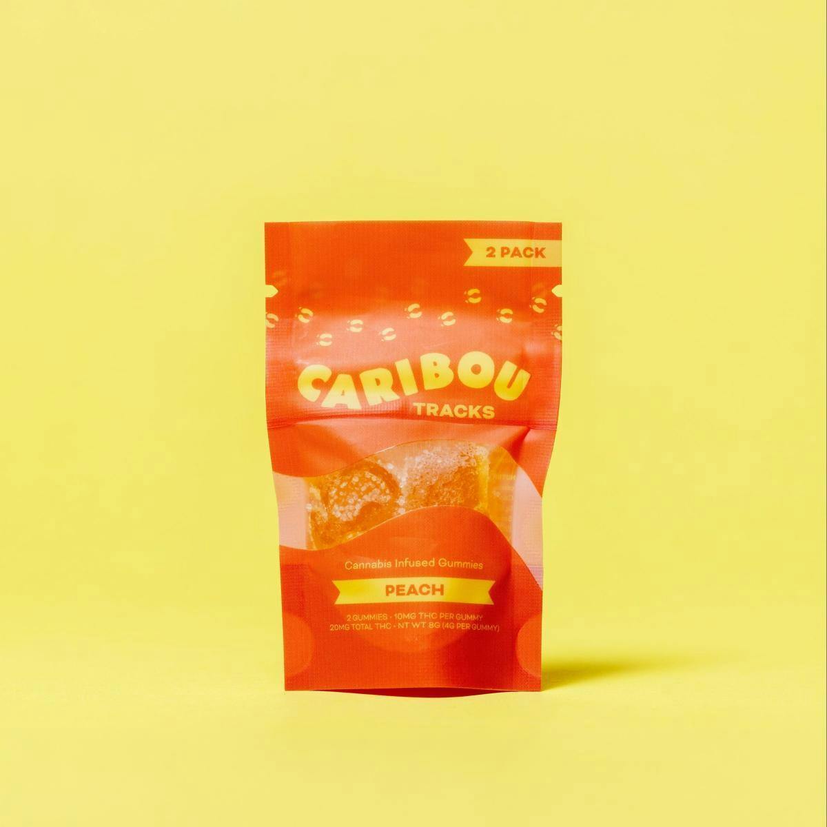 Caribou Tracks - Peach 2pk | 20mg Edible