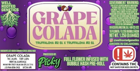 WELL ROOTED 1.25G GRAPE COLADA INFUSED PREROLL
