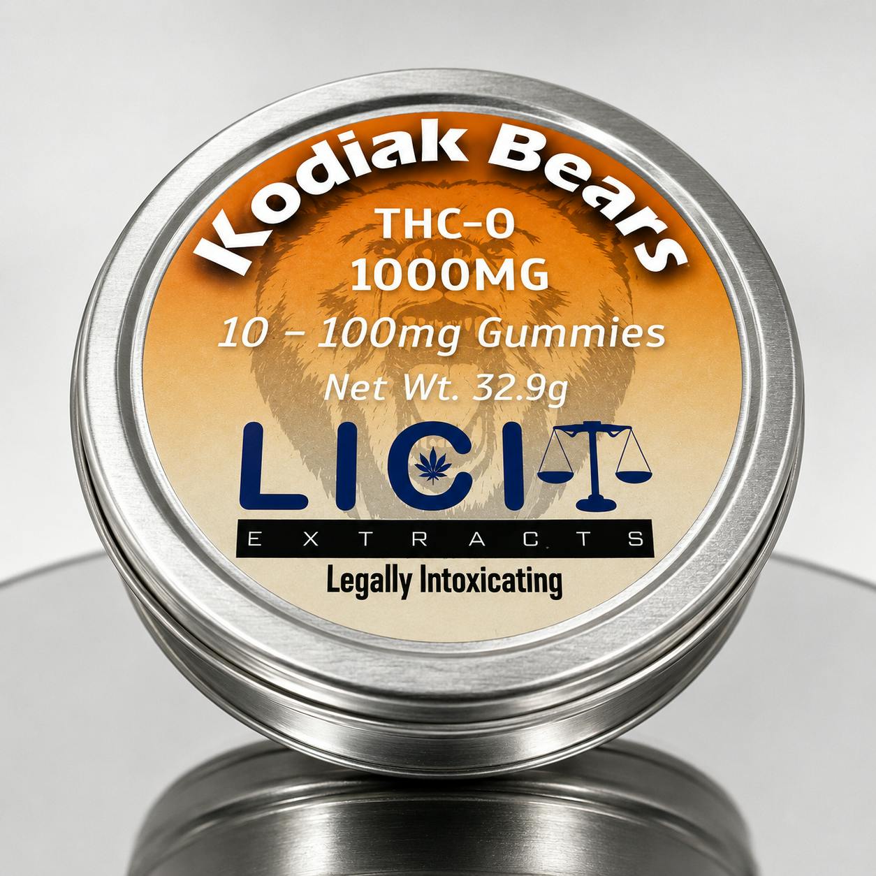 Licit Extracts THCO 1000mg Kodiak Bears 10pk
