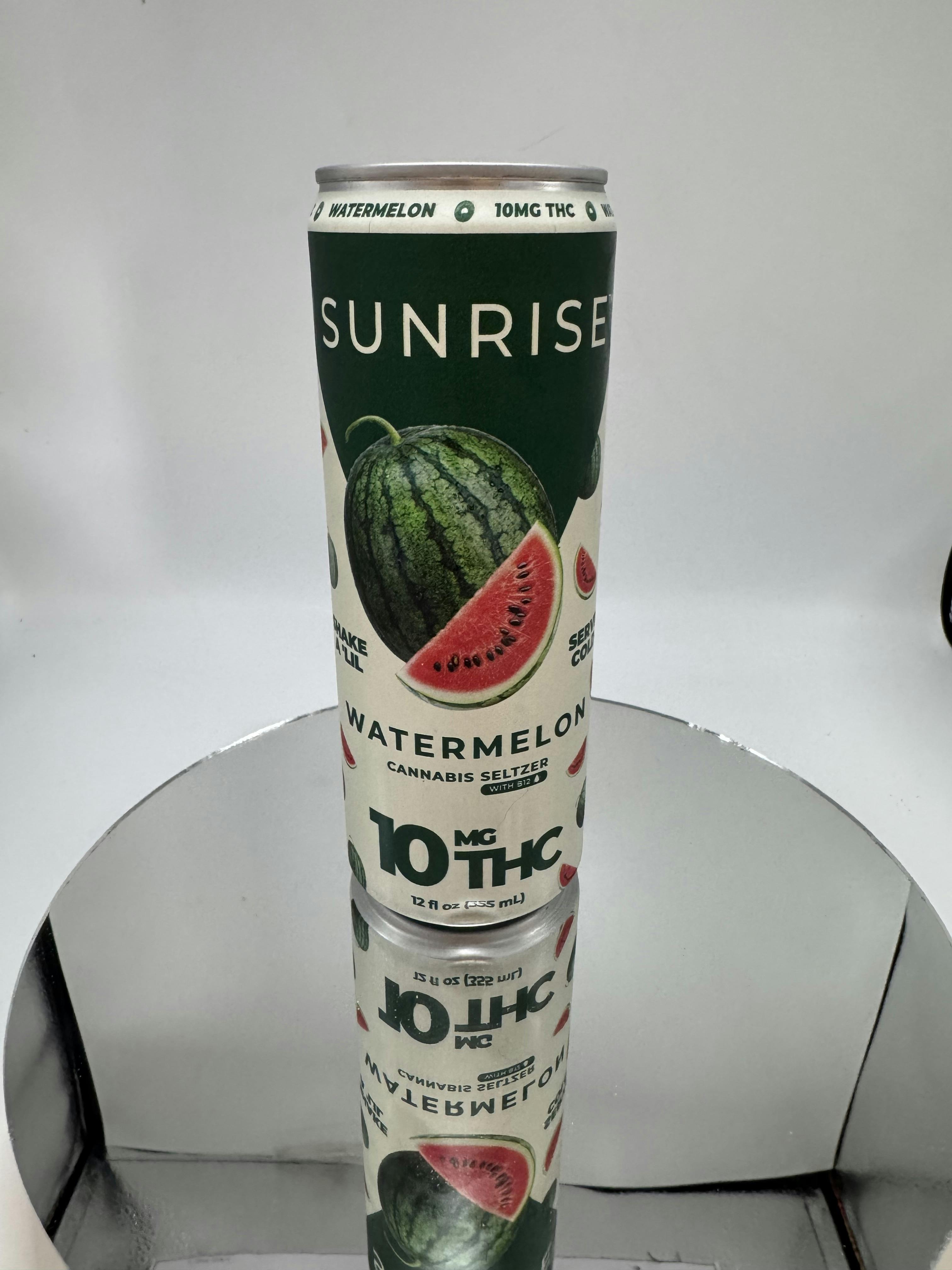 Sunrise 10mg Infused Seltzer Water Watermelon