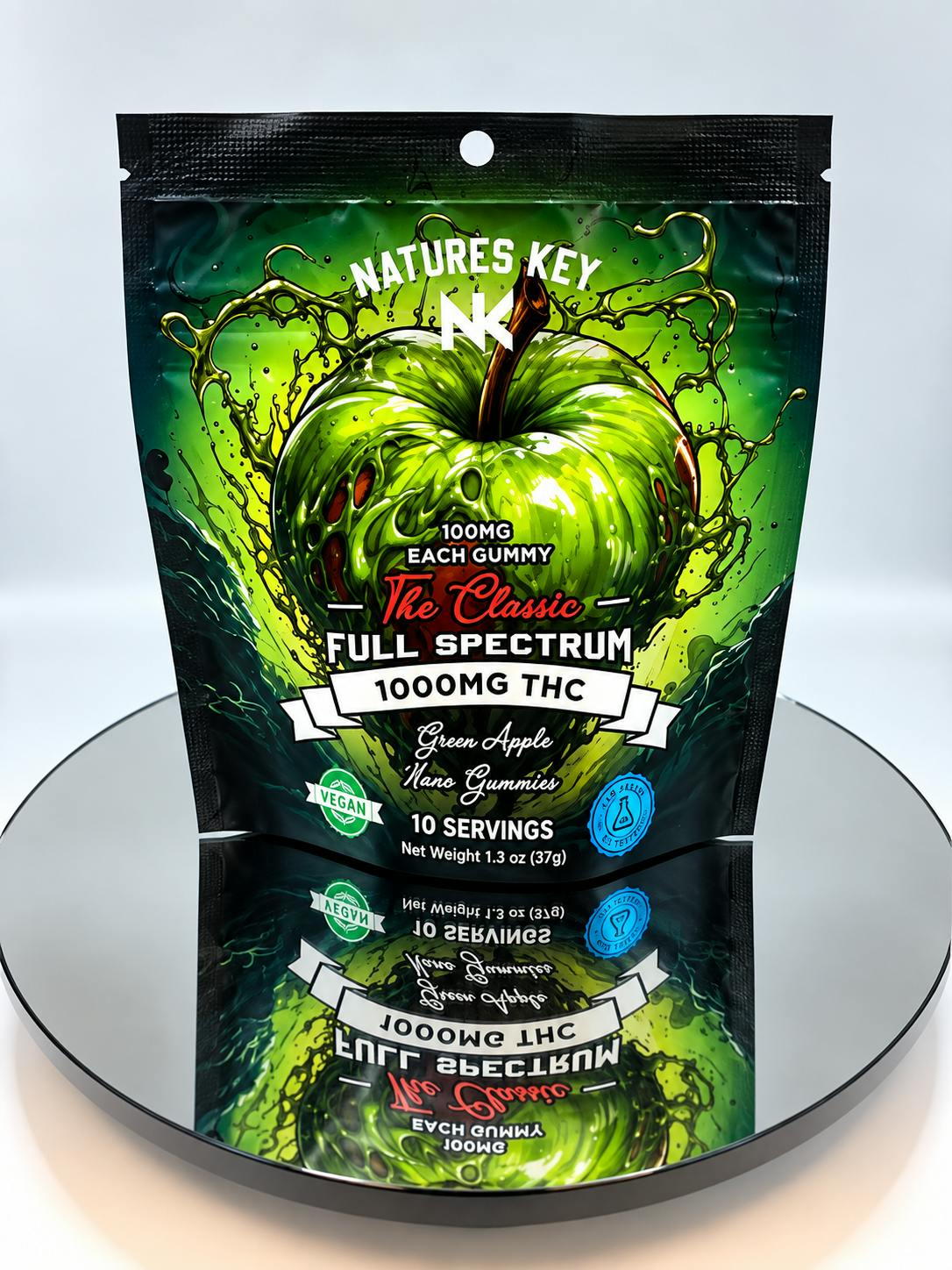 Nature's Key Nano Green Apple 1000mg Gummies (100mg/piece)