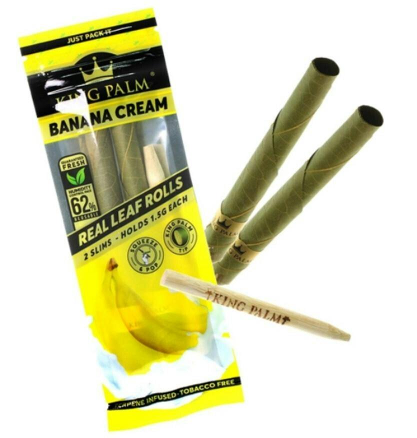 King Palm Banana Cream Real Leaf Rolls