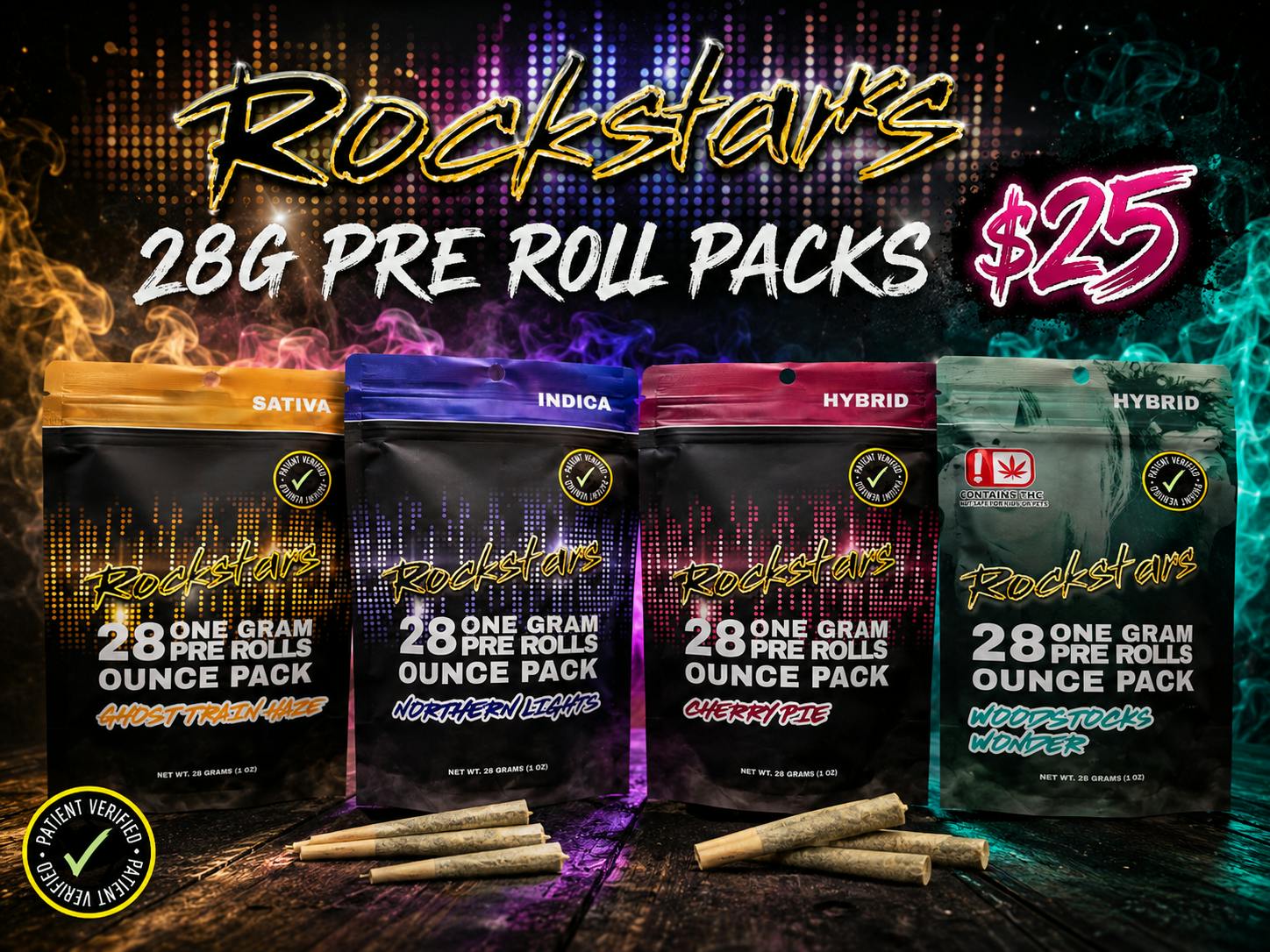ROCKSTAR - OUNCE PRE ROLL PACKS
