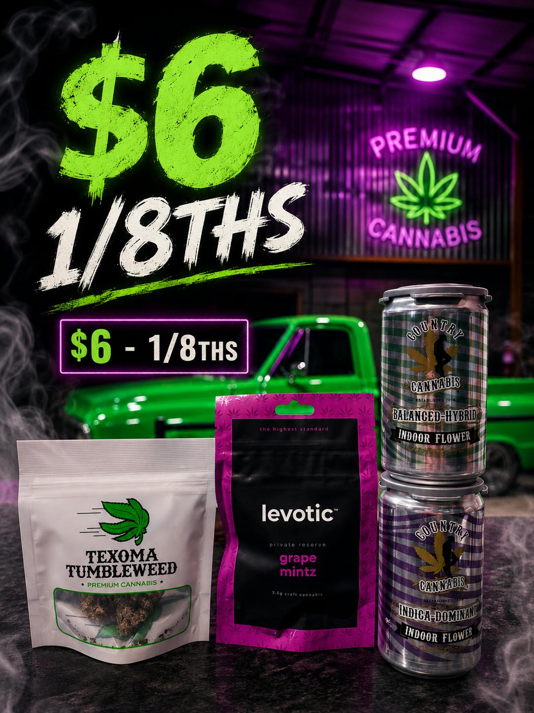 $6 - ALL MID SHELF 1/8THS