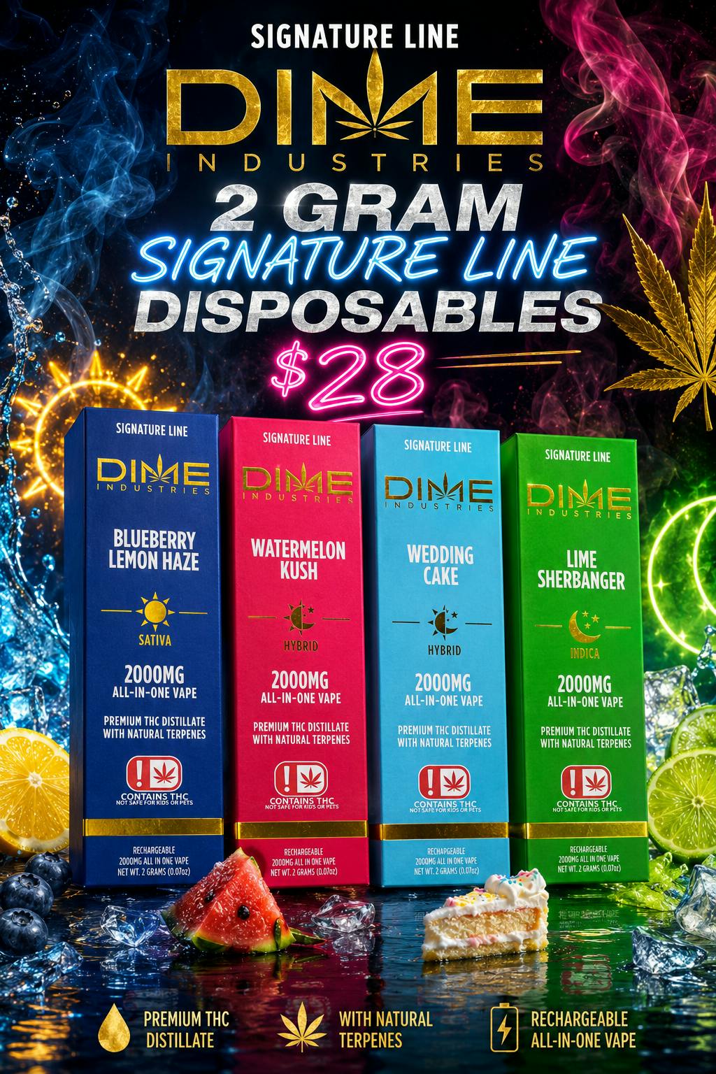 2 GRAM - DIME SIGNATURE LINE DISPOSABLES