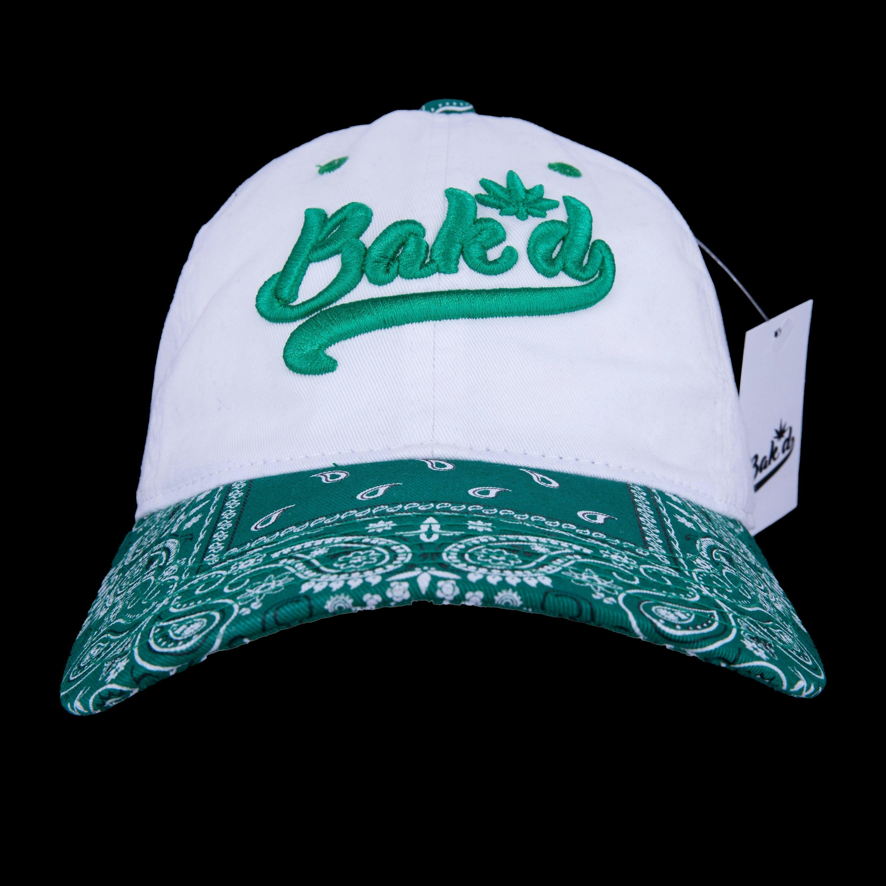 Bak'd Strapback Paisley Hat Cursive (Green)