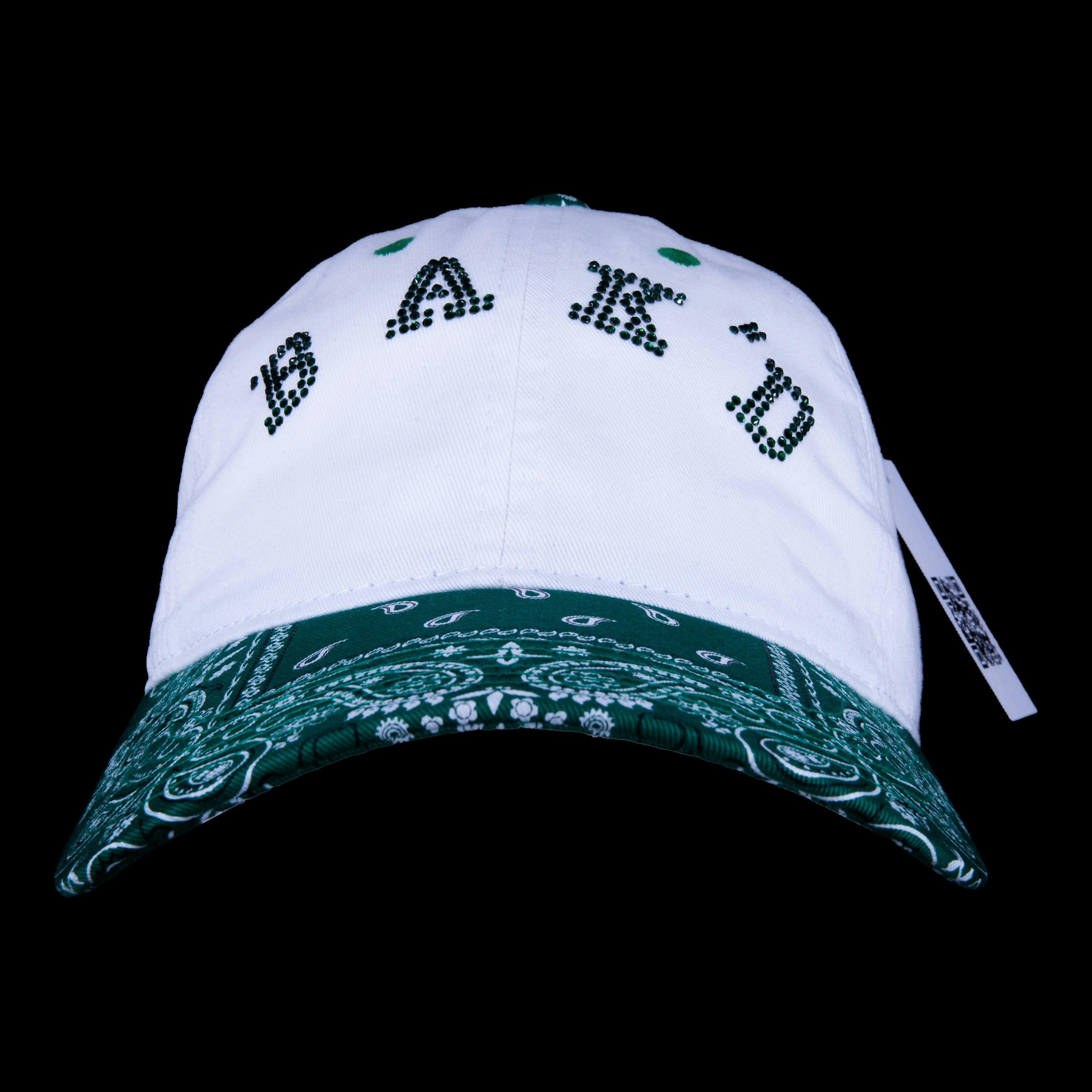 Bak'd Strapback Paisley Bedazzled Hat Collegiate (Green)