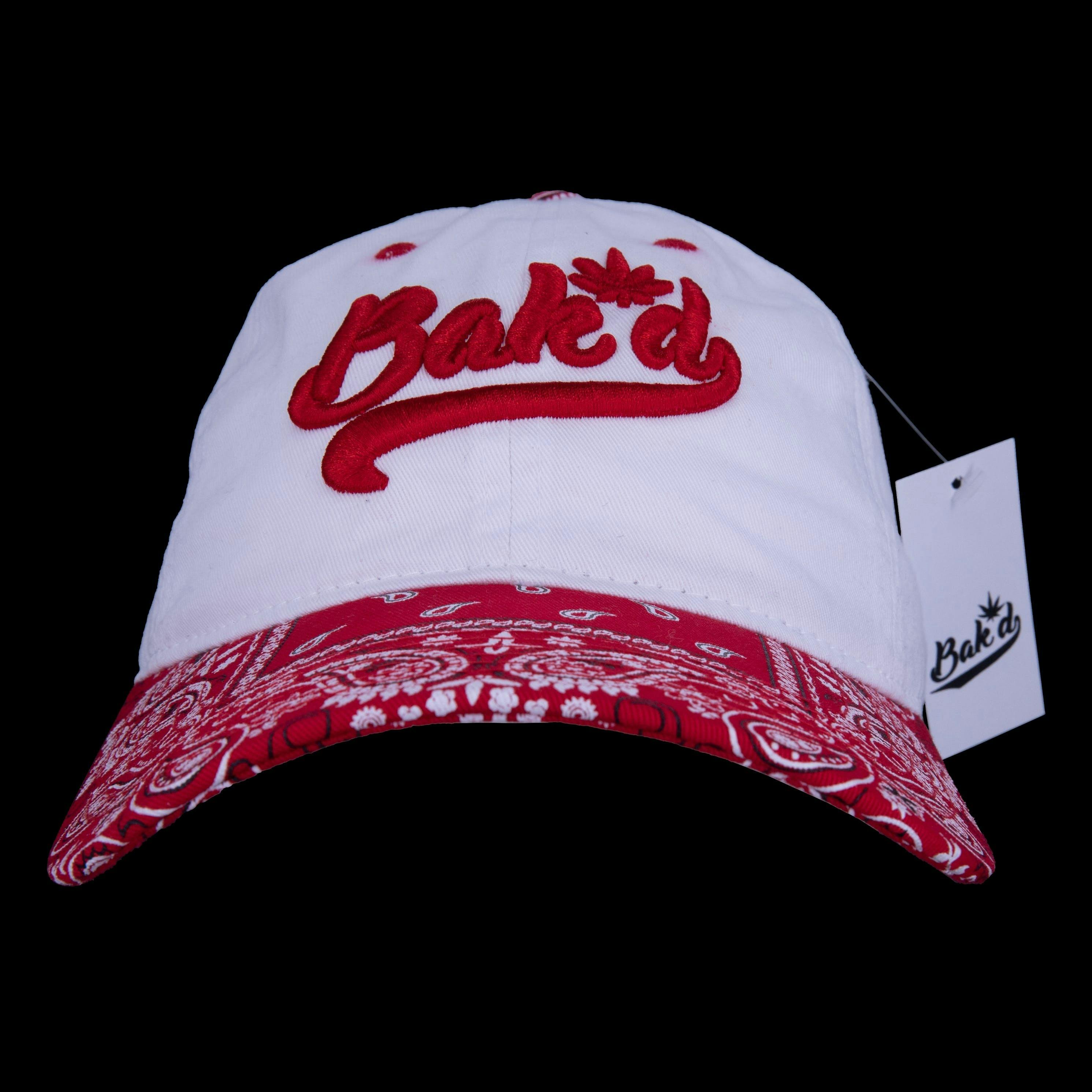 Bak'd Strapback Paisley Hat Cursive (Red)