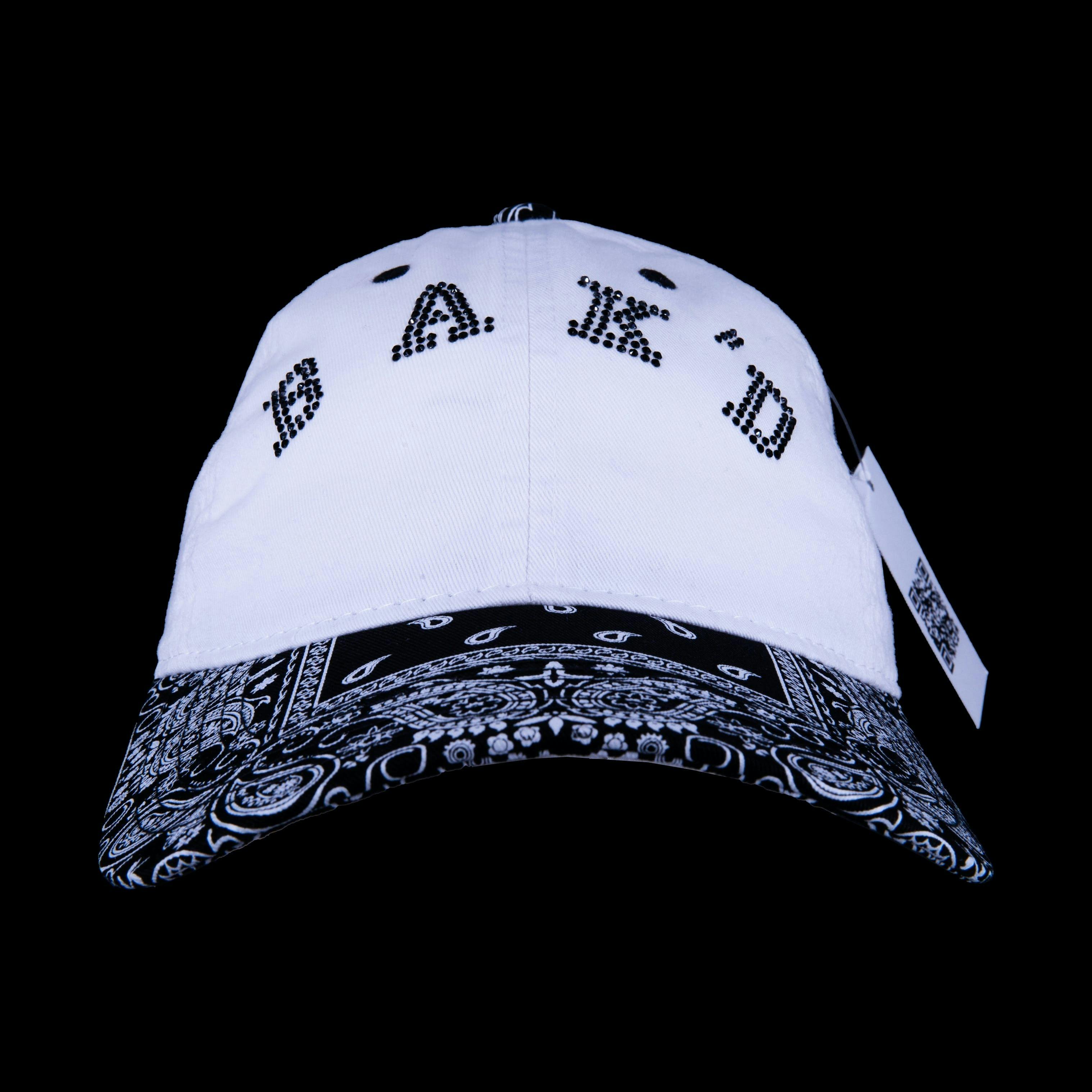 Bak'd Strapback Paisley Bedazzled Hat Collegiate (Black)