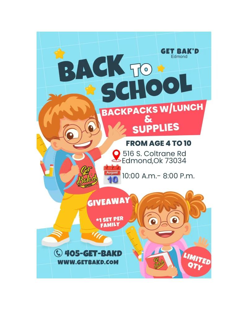 Bak'd 4 Backpacks & Supplies