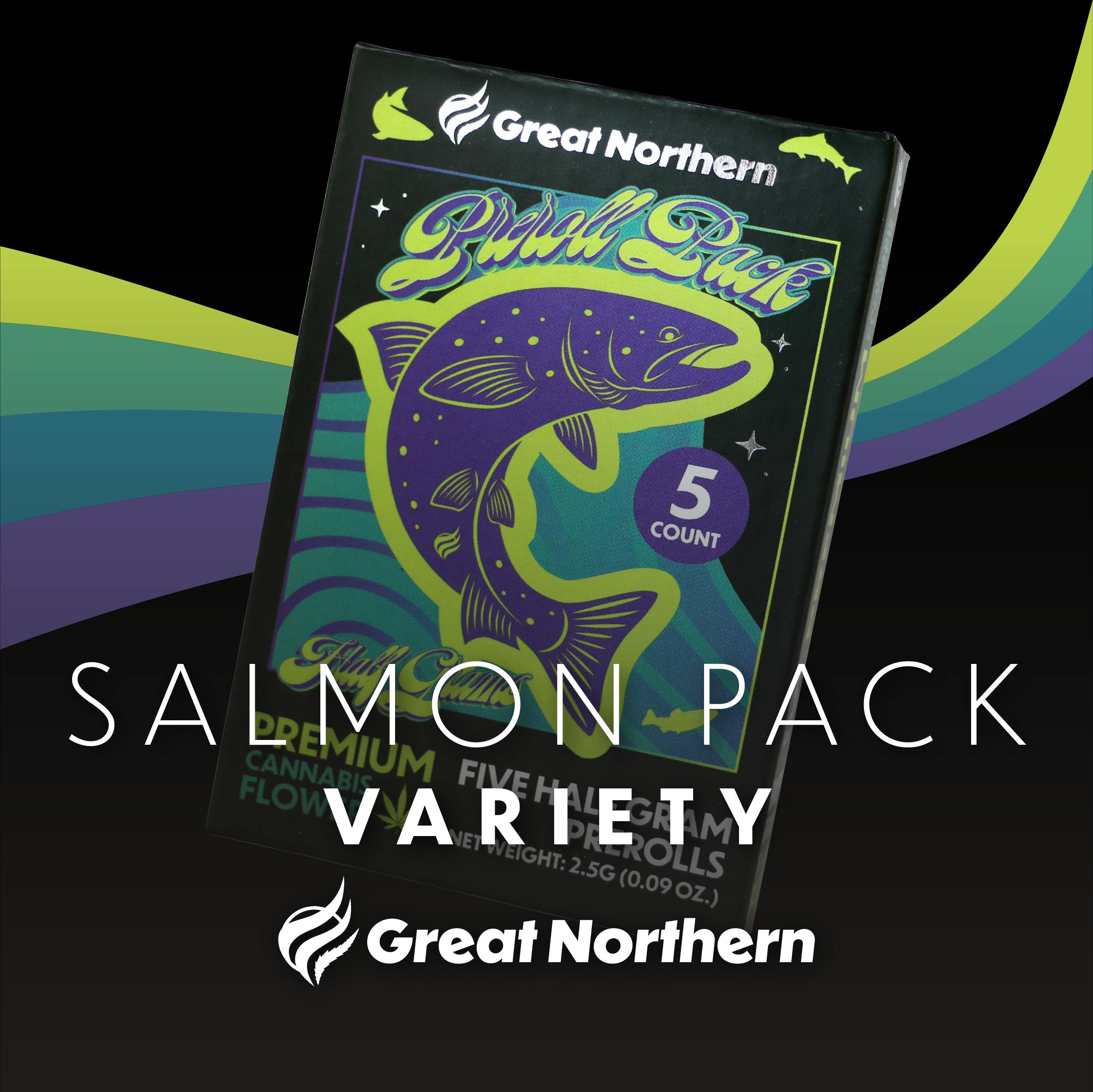 GNC Salmon Pack 0.5g 5pk Vibin Variety Pre-Rolls