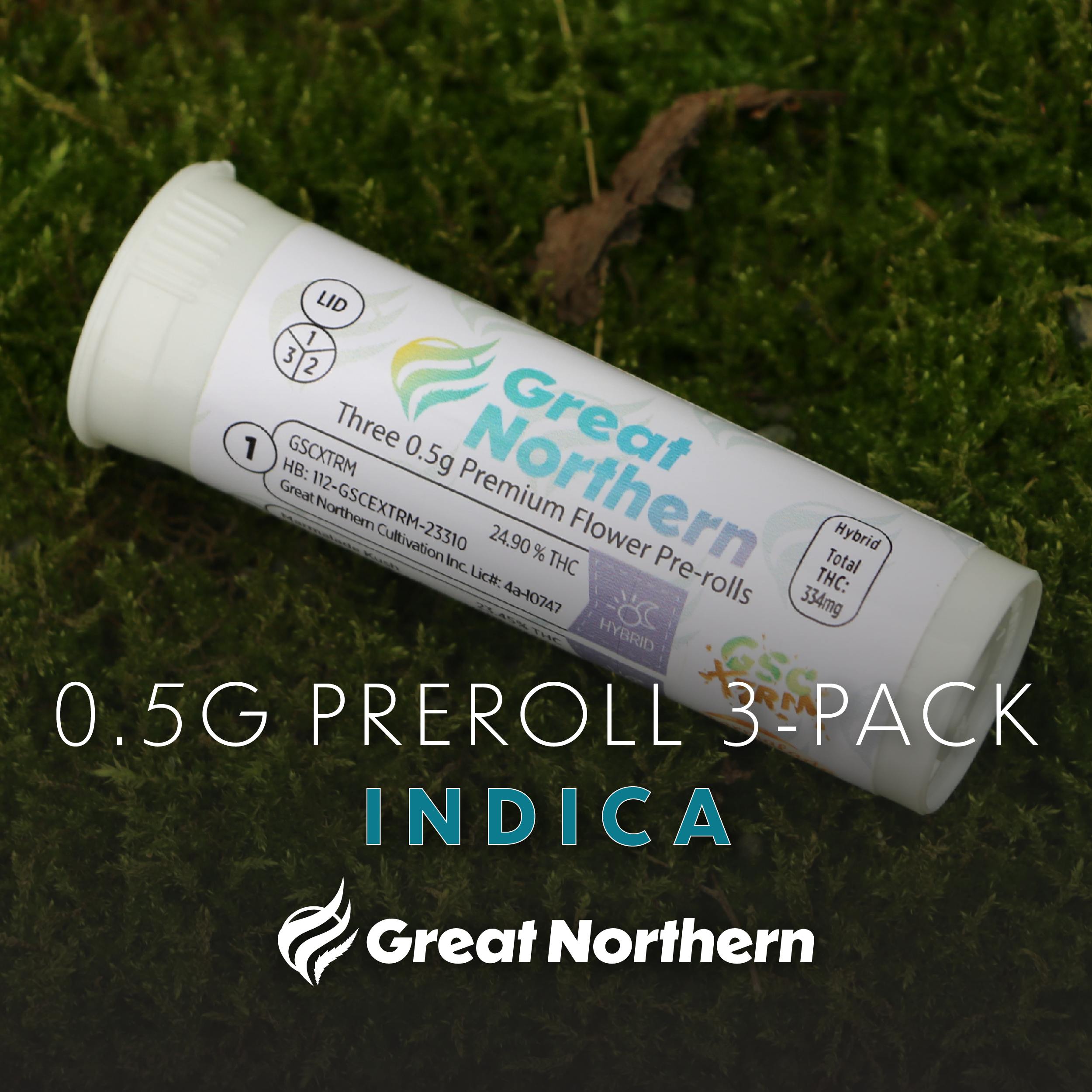 GNC Tri-Tube 0.5g 3pk Relaxing Indica Pre-Rolls