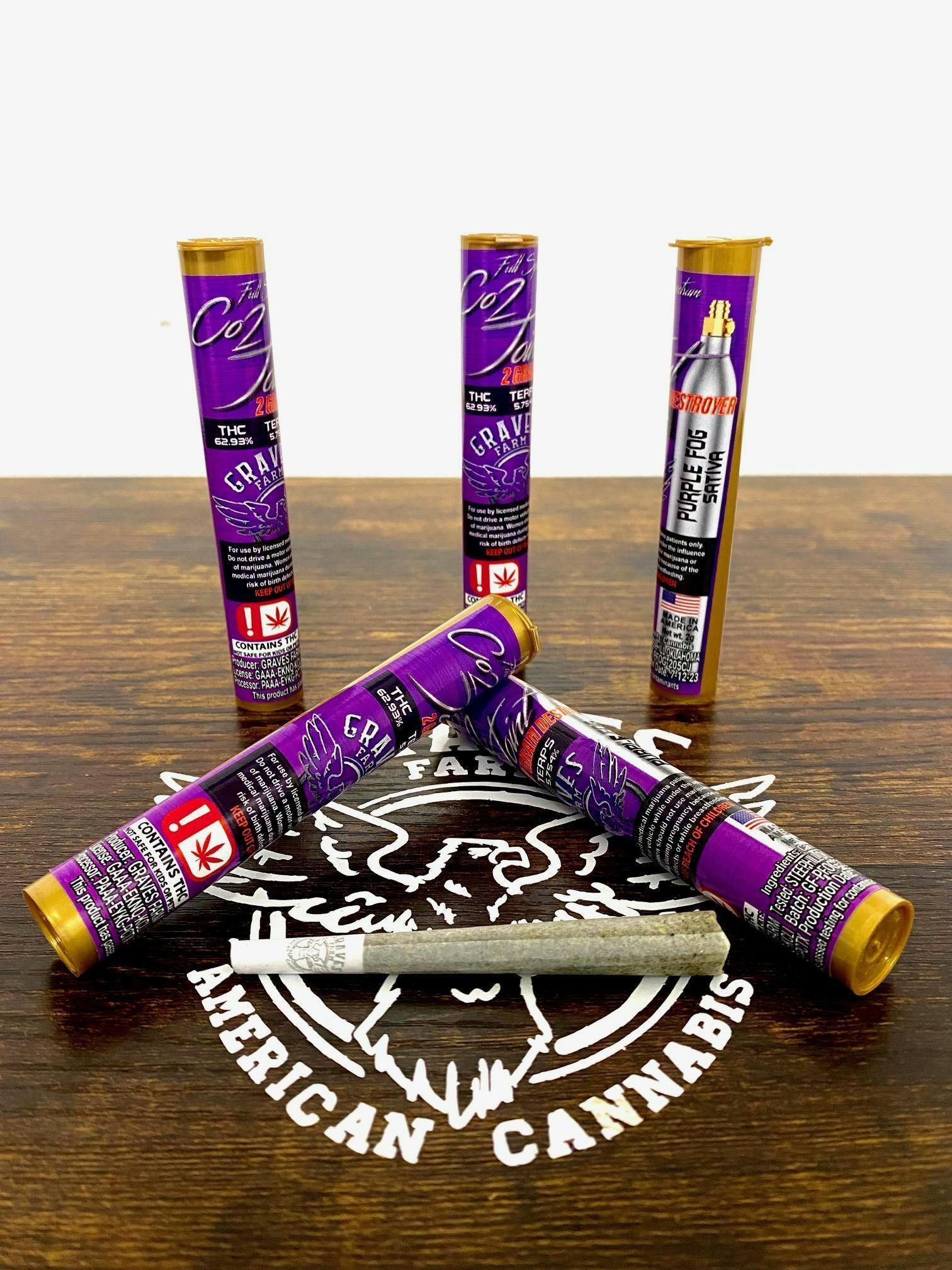 GRAVES CO2 Purple Fog 2g Preroll