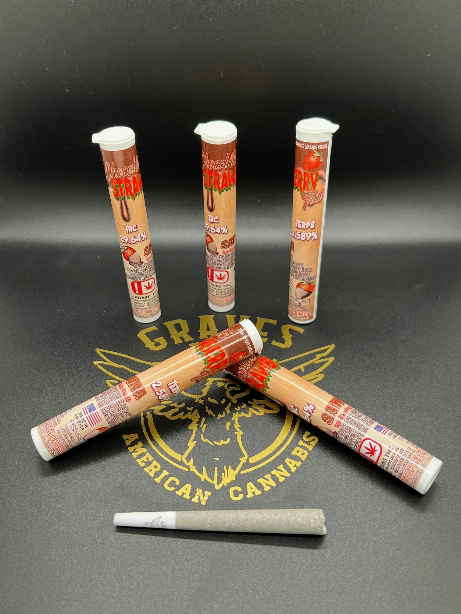 GRAVES Chocolate Strawberry Thai INFUSED 1g Preroll