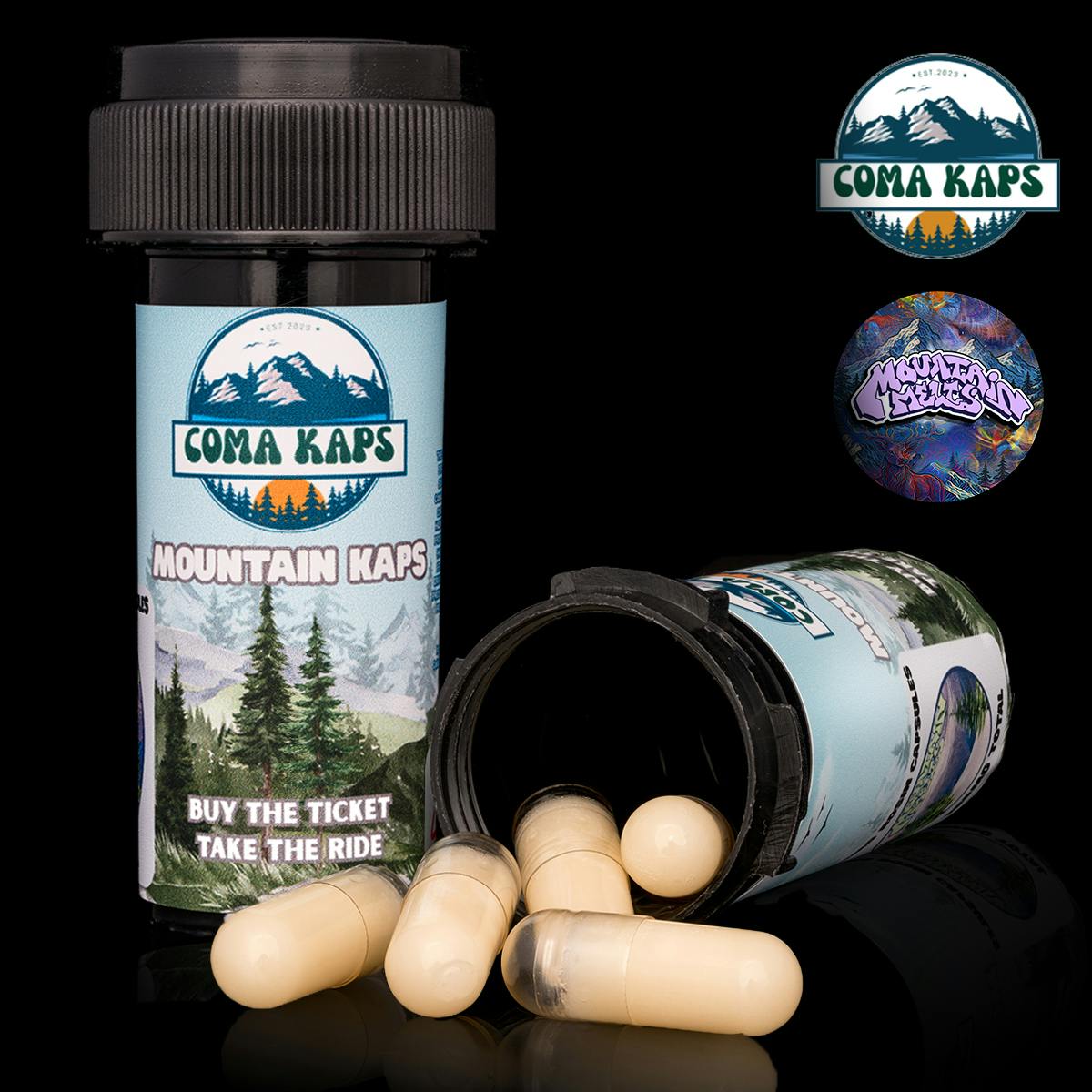 Coma Kaps x Mountain Melts: Katahdin Kaps 250 mg Hash Rosin Capsules