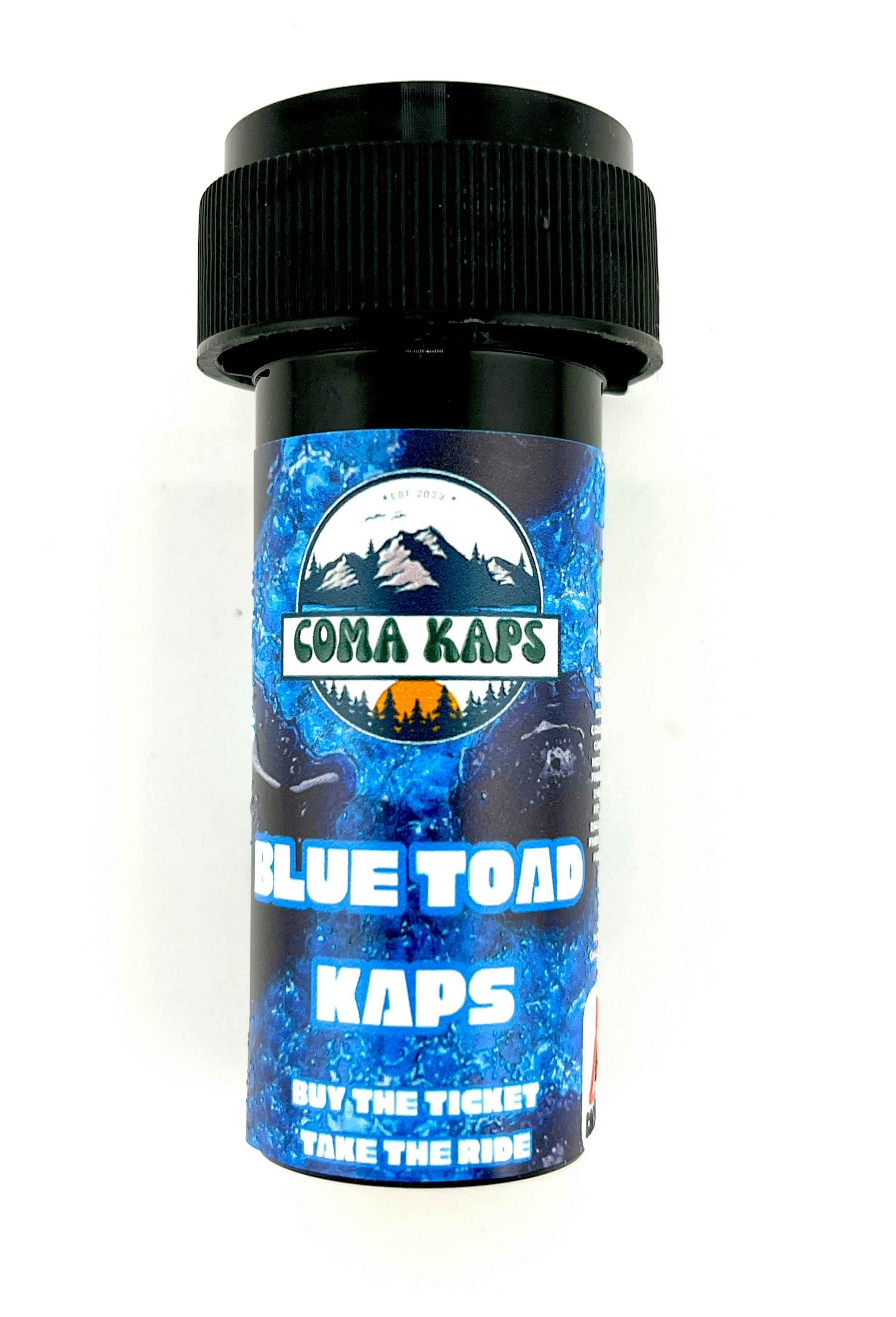 Coma Kaps x The Papermill: Blue Toad Kaps 250mg Hash Rosin Capsules
