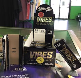 VIBES - 50 Ultra Thin Rolling Papers + Tips (Tax Not Included)