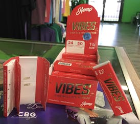 VIBES - 50 Fine Hemp Rolling Papers + Tips (Tax Not Included)