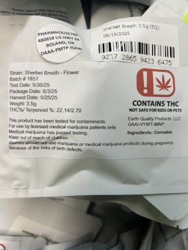 Sherbet Breath 3.5g Pre-Packaged (Tax Included)