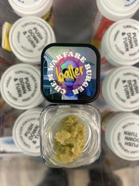 CHEM WARFARE BURGER LIVE HASH ROSIN 4g BALLER JAR 110.00 (TAX INCLUDED)