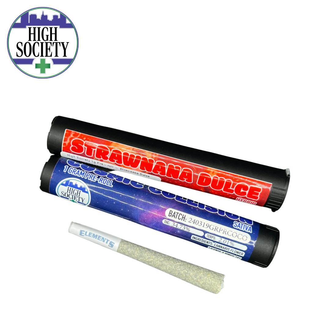 High Society 1g Pre-roll - Purple Starfruit (I) cannabis product