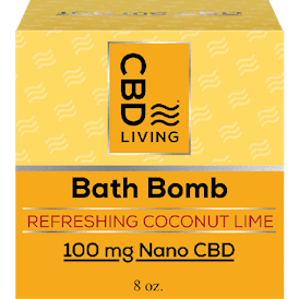 CBD Livng - Coconut Lime Bath Bomb 100mg [ALL TAXES INCLUDED]