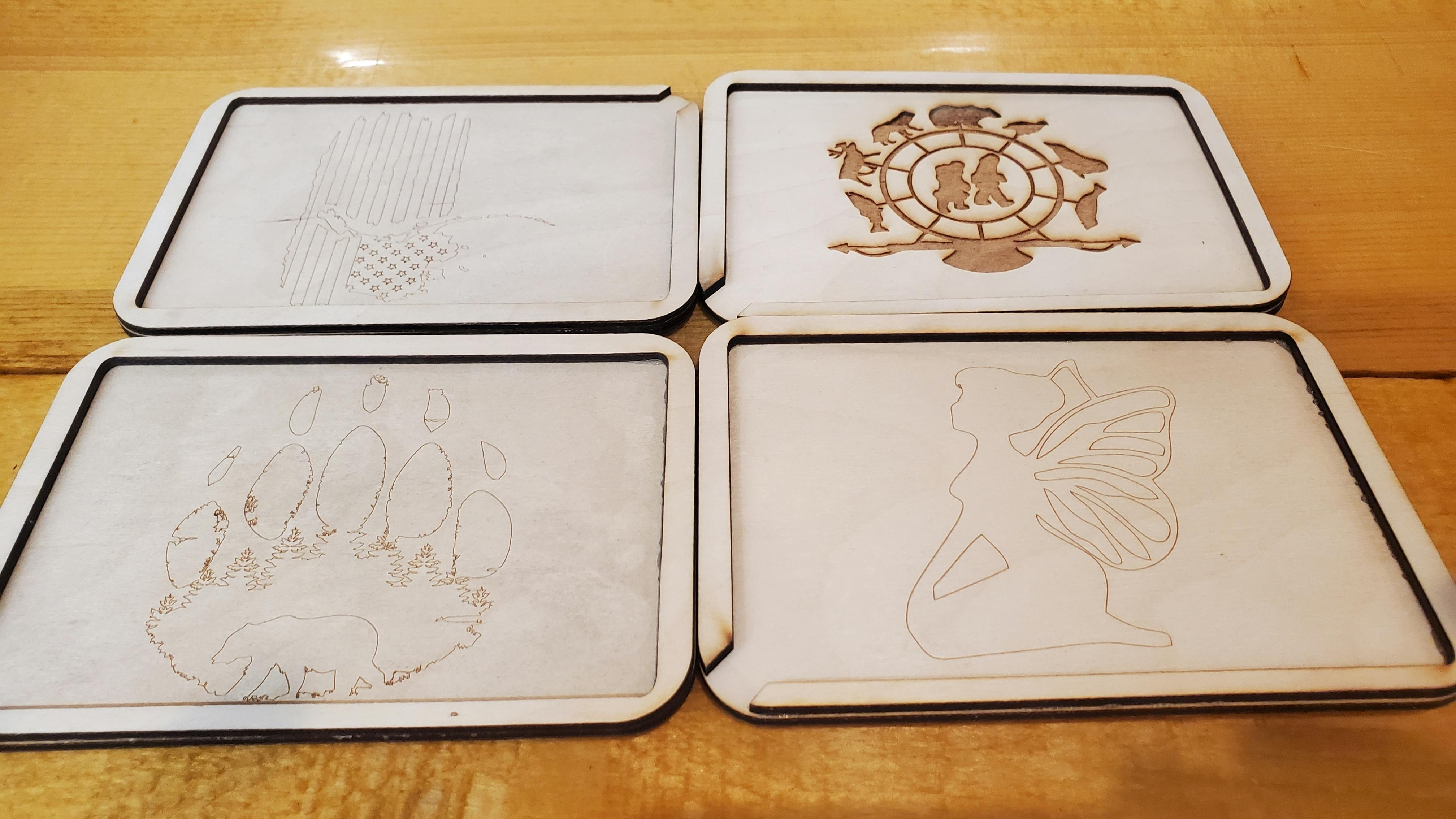 Small Wooden Rolling Tray