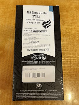 chocolate bar 1:1 milk sativa 100mg