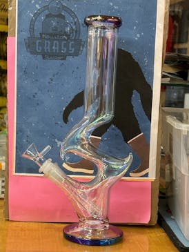 Zig zag glass bong