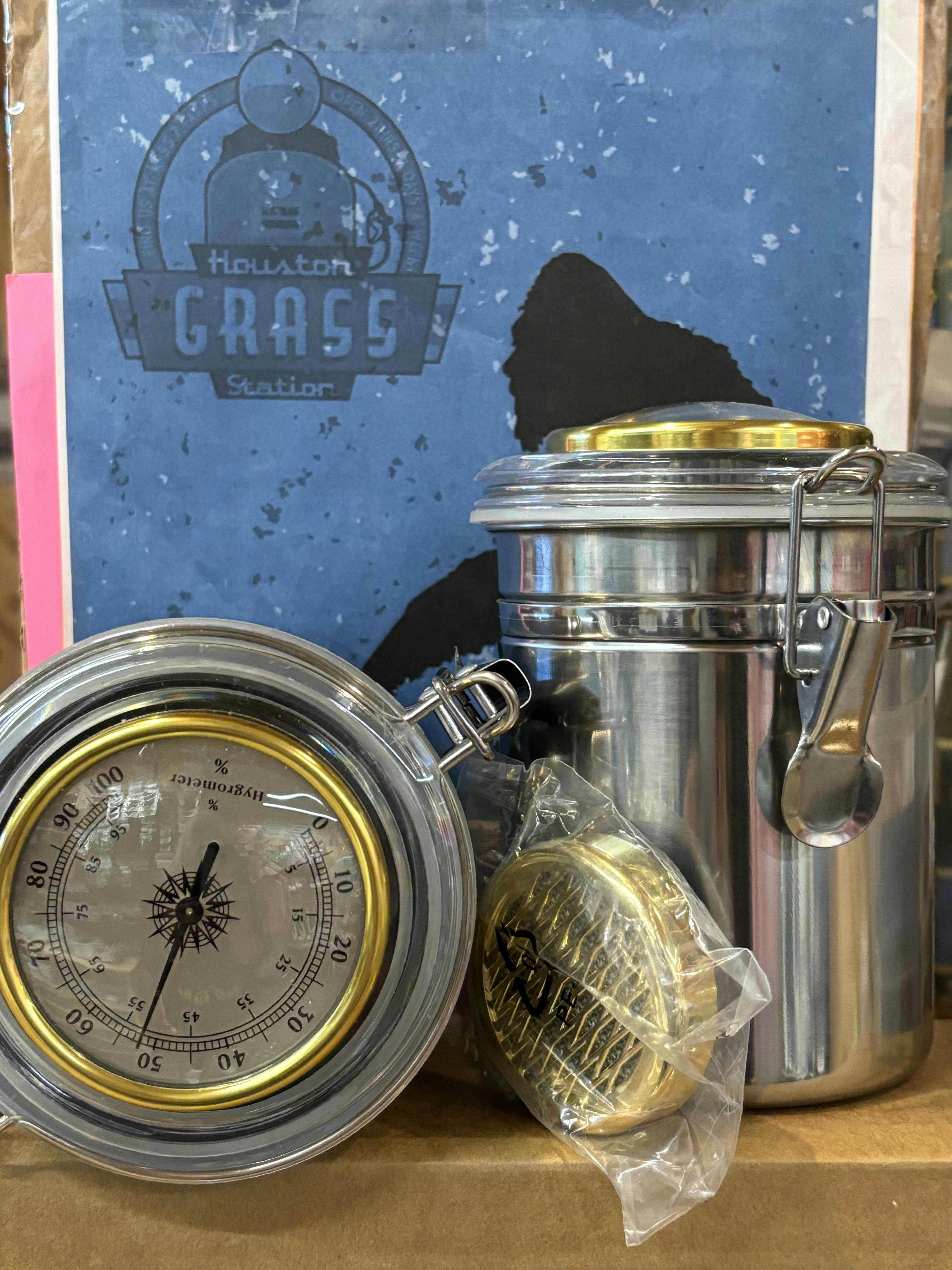 Stainless Steel w/hygrometer