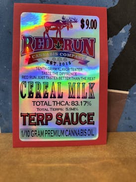 Cereal Milk Terp Sauce Taster