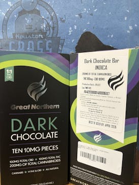 chocolate bar 1:1 - dark indica 100mg