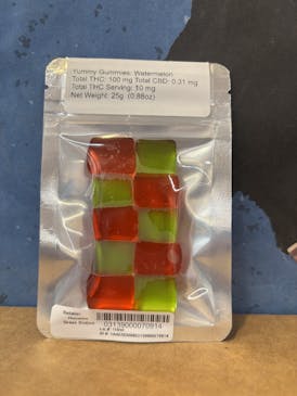 Watermelon Yummy Gummies 100mg THC