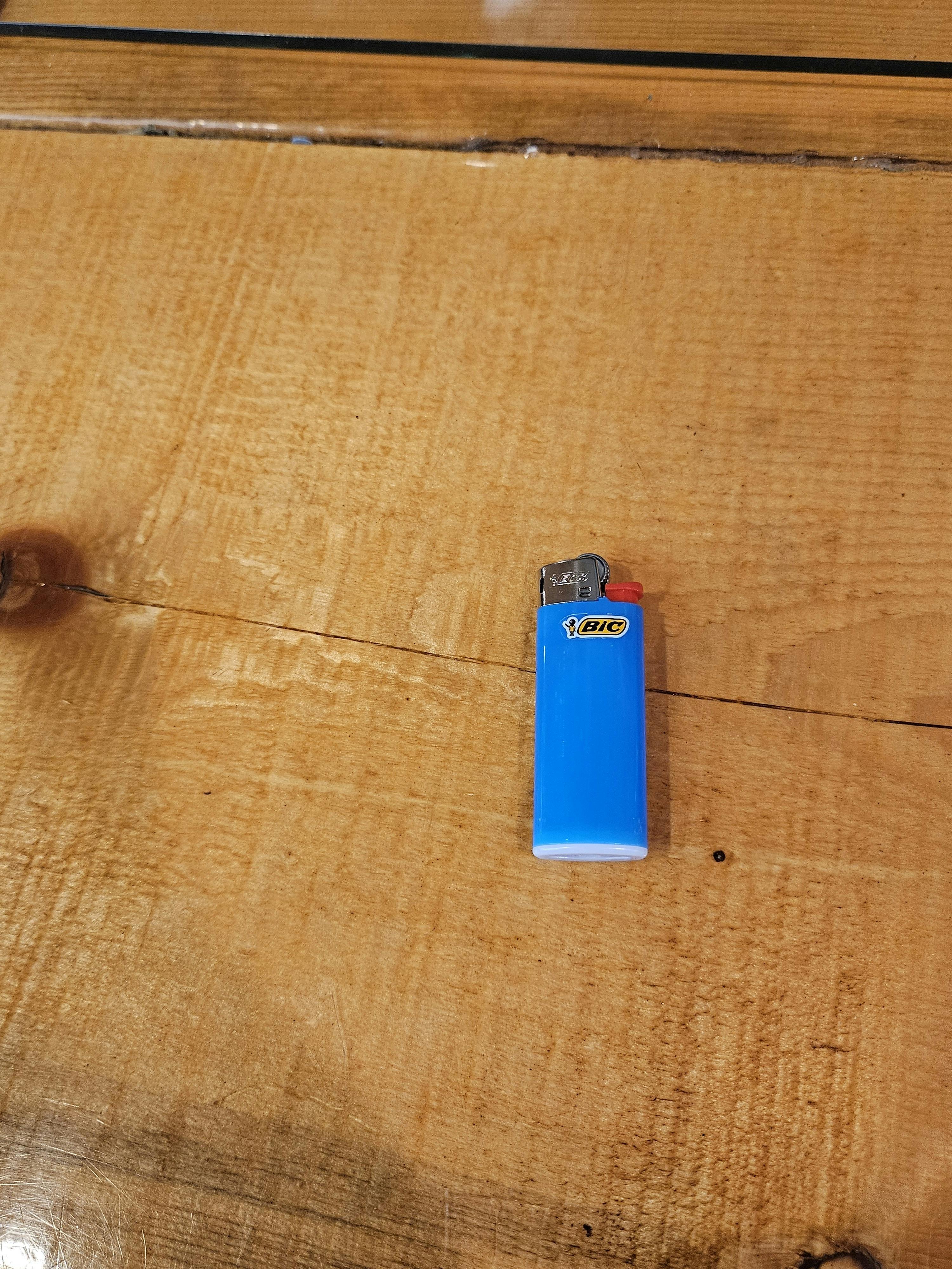 Mini Bic Lighter at Houston Grass Station