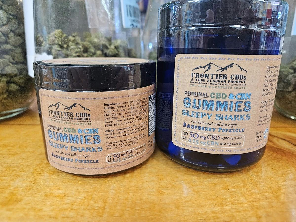 Sleepy Sharks CBD750mg/CBN225mg Gummies Raspberry