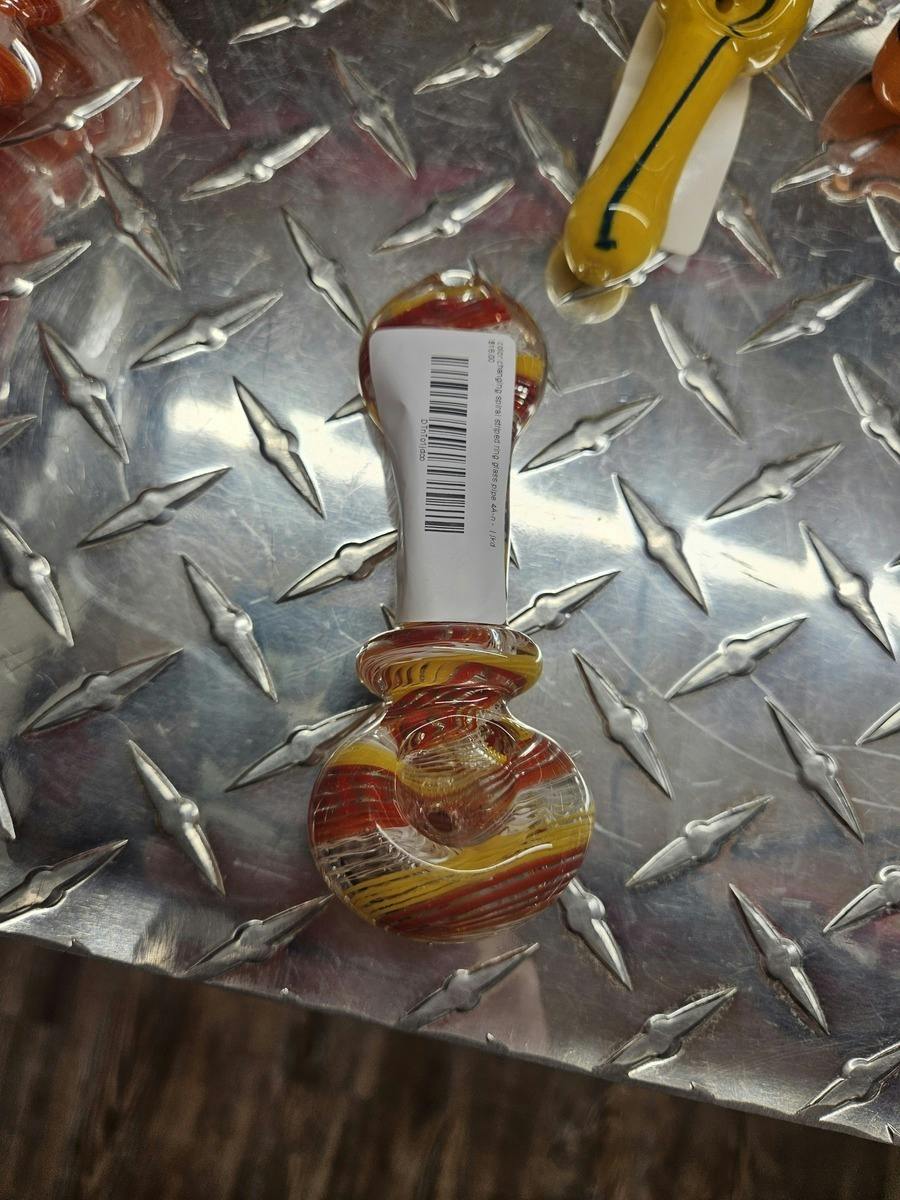 color changing spiral striped ring glass pipe 4ín