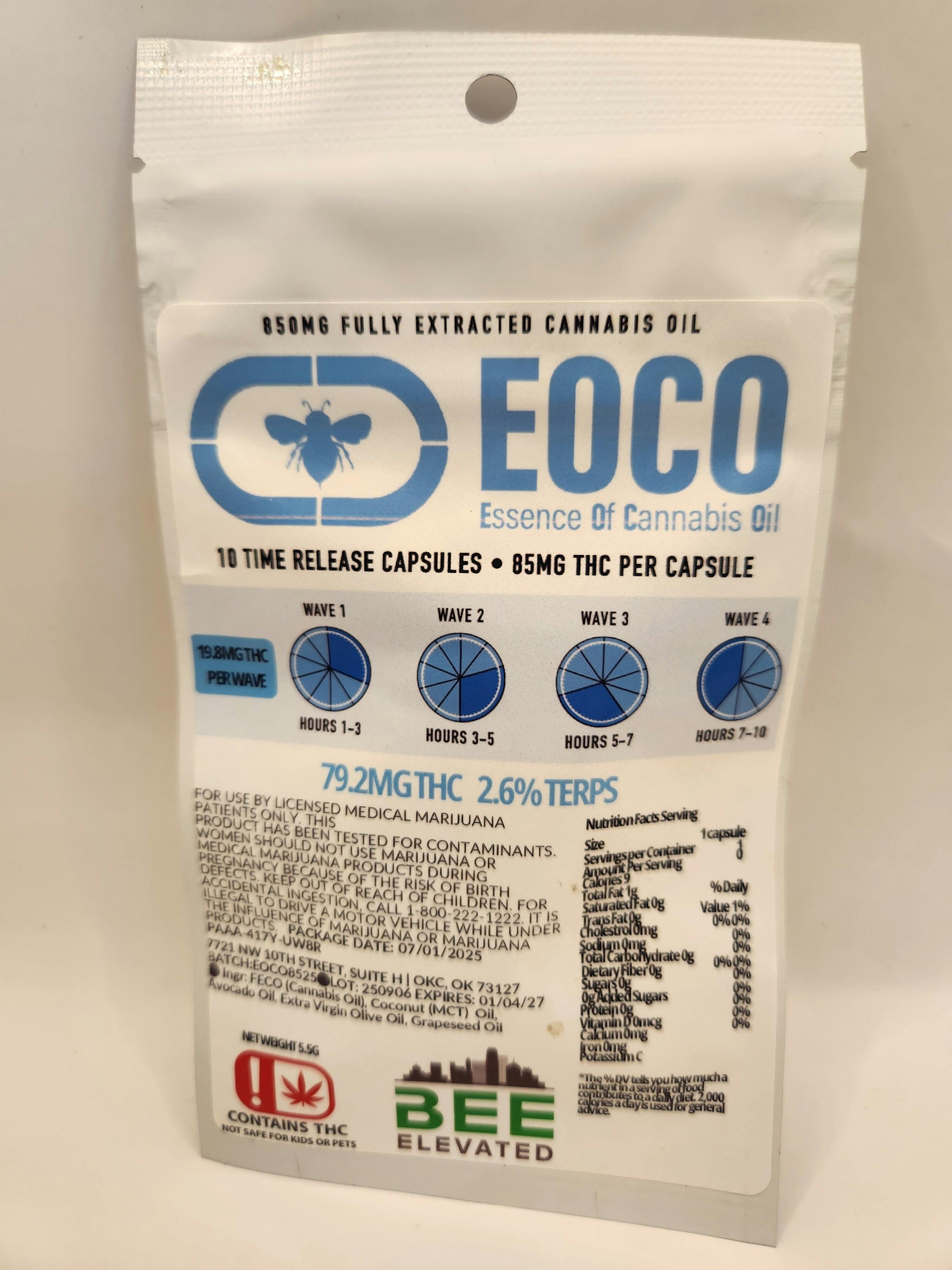 EOCO 85mg Time Release Capsules 10 Count at Midwest Dispensary
