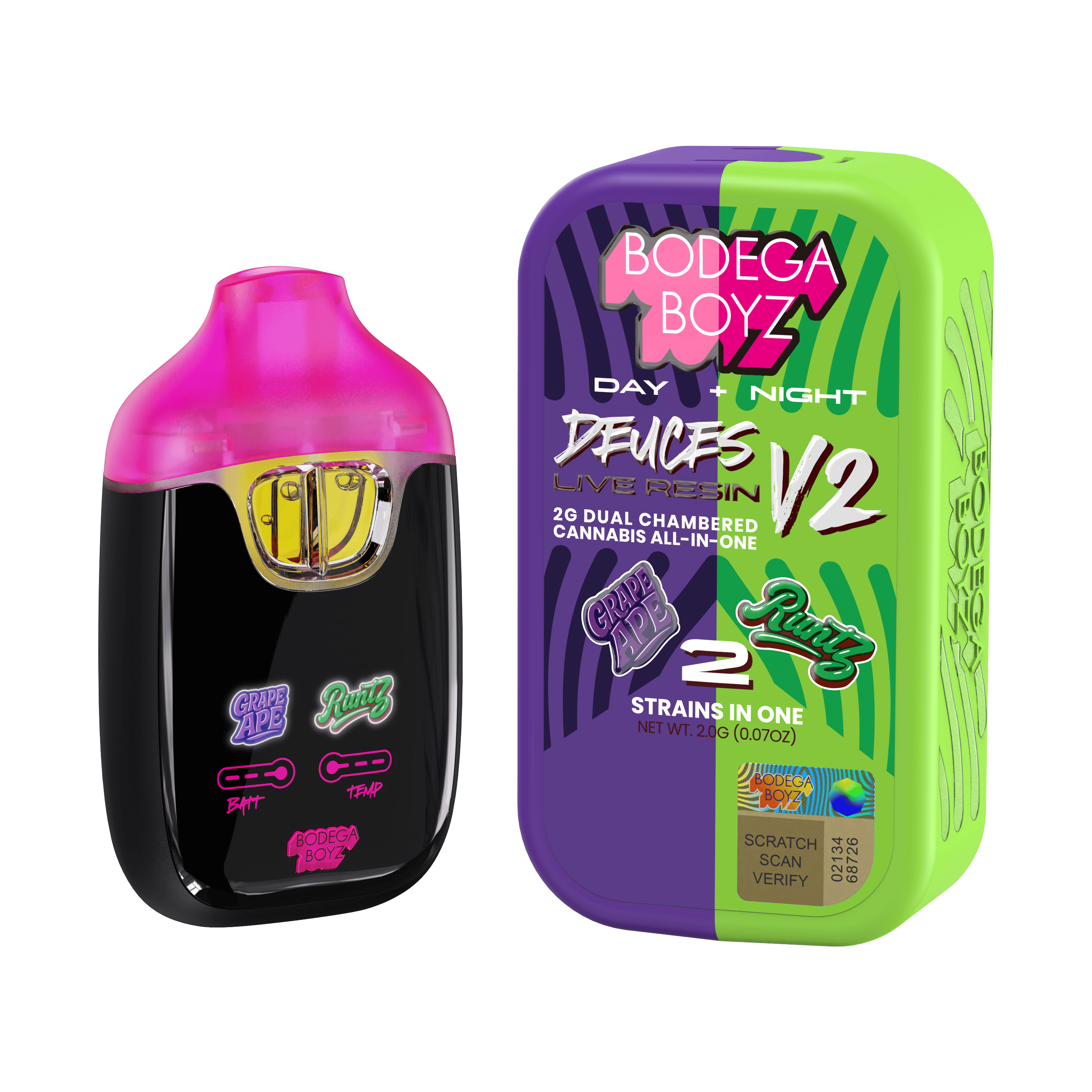 Bodega Boyz | Deuces | Grape Ape + Runtz | Disposable | 2g by Bodega Boyz