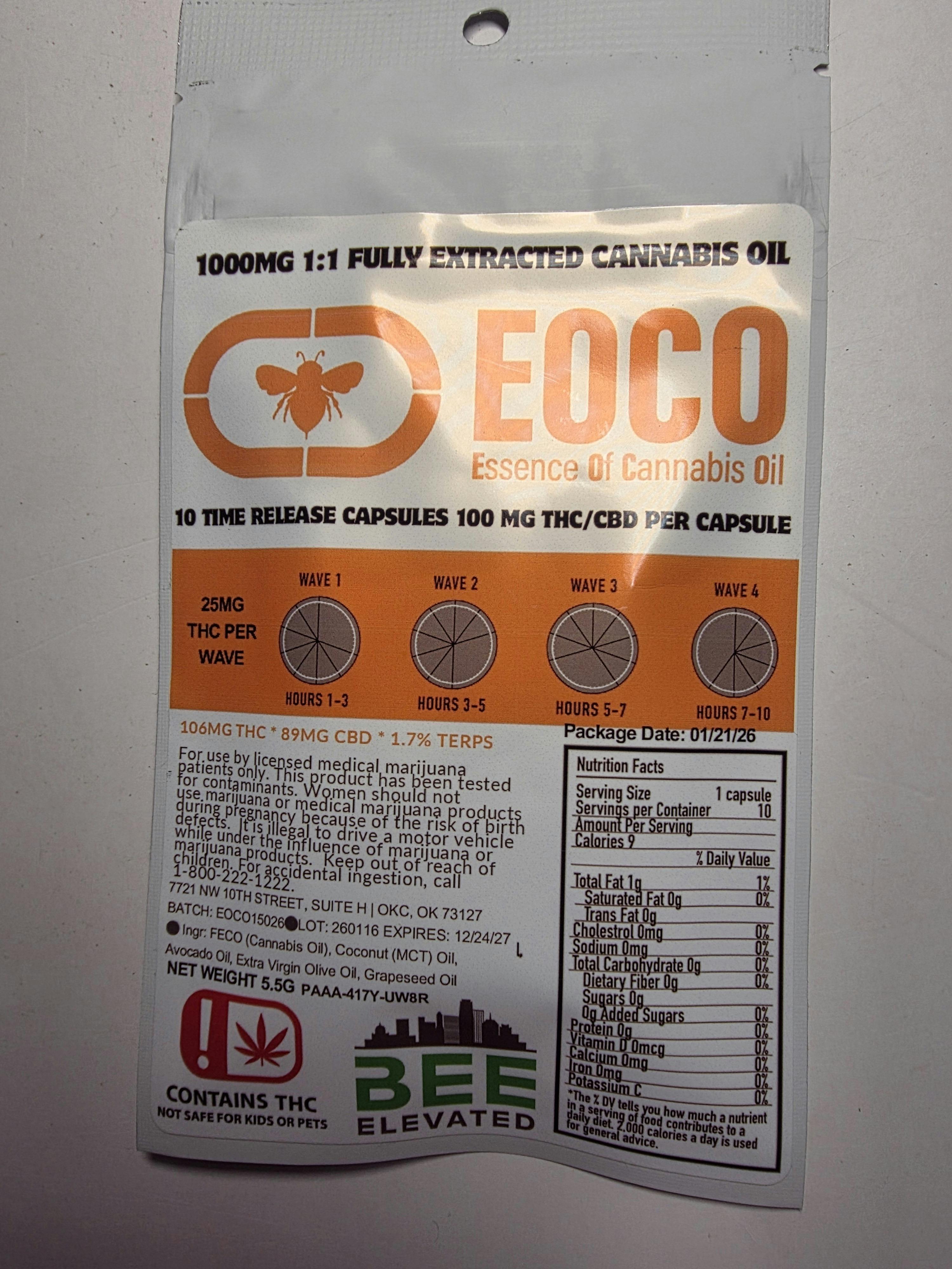 EOCO 1000mg 1:1 Capsules