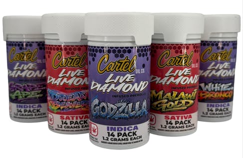 Cartel Oil Co | Grape Ape | Diamond Infused Joints | 1.2g each | 14pk by Cartel Oil Co