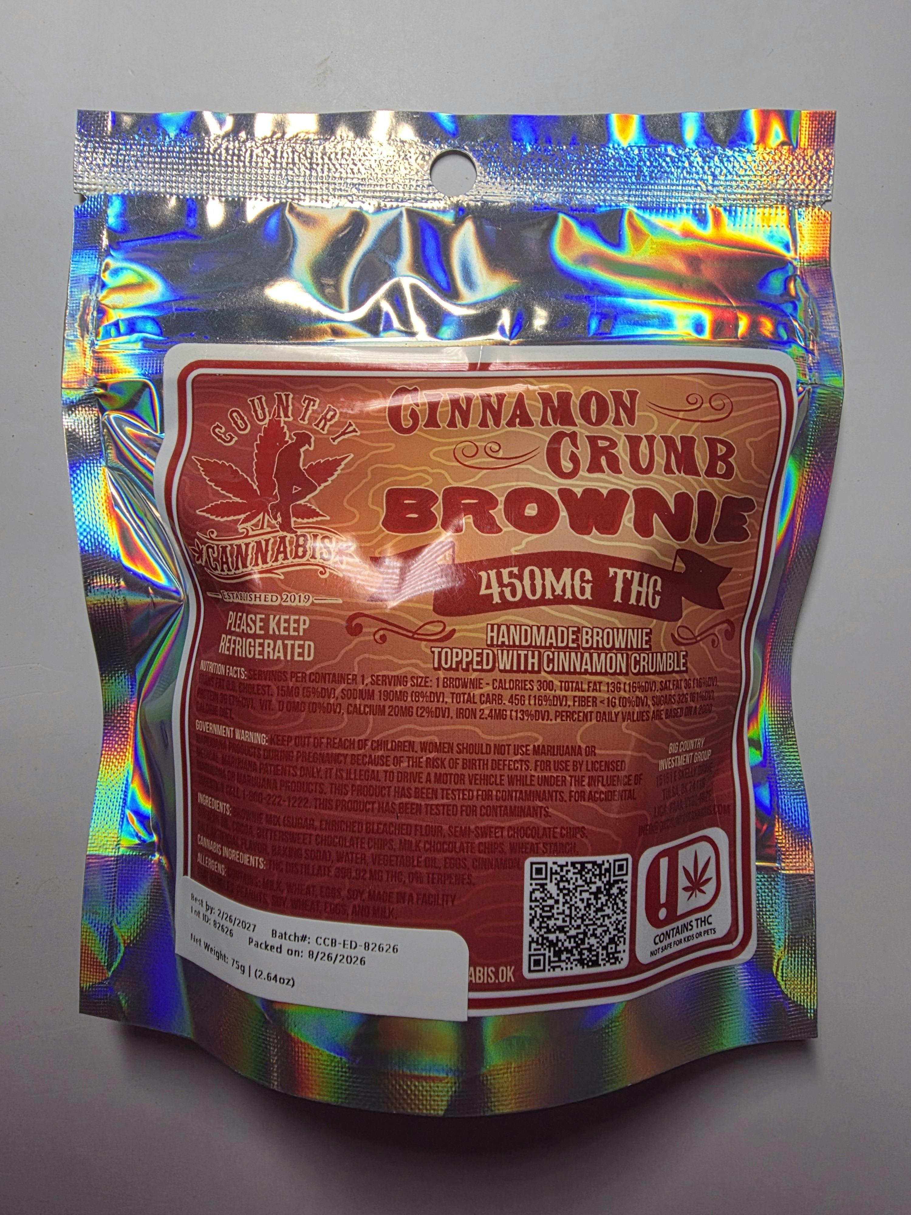 Cinnamon Crumb Brownie | 450mg THC