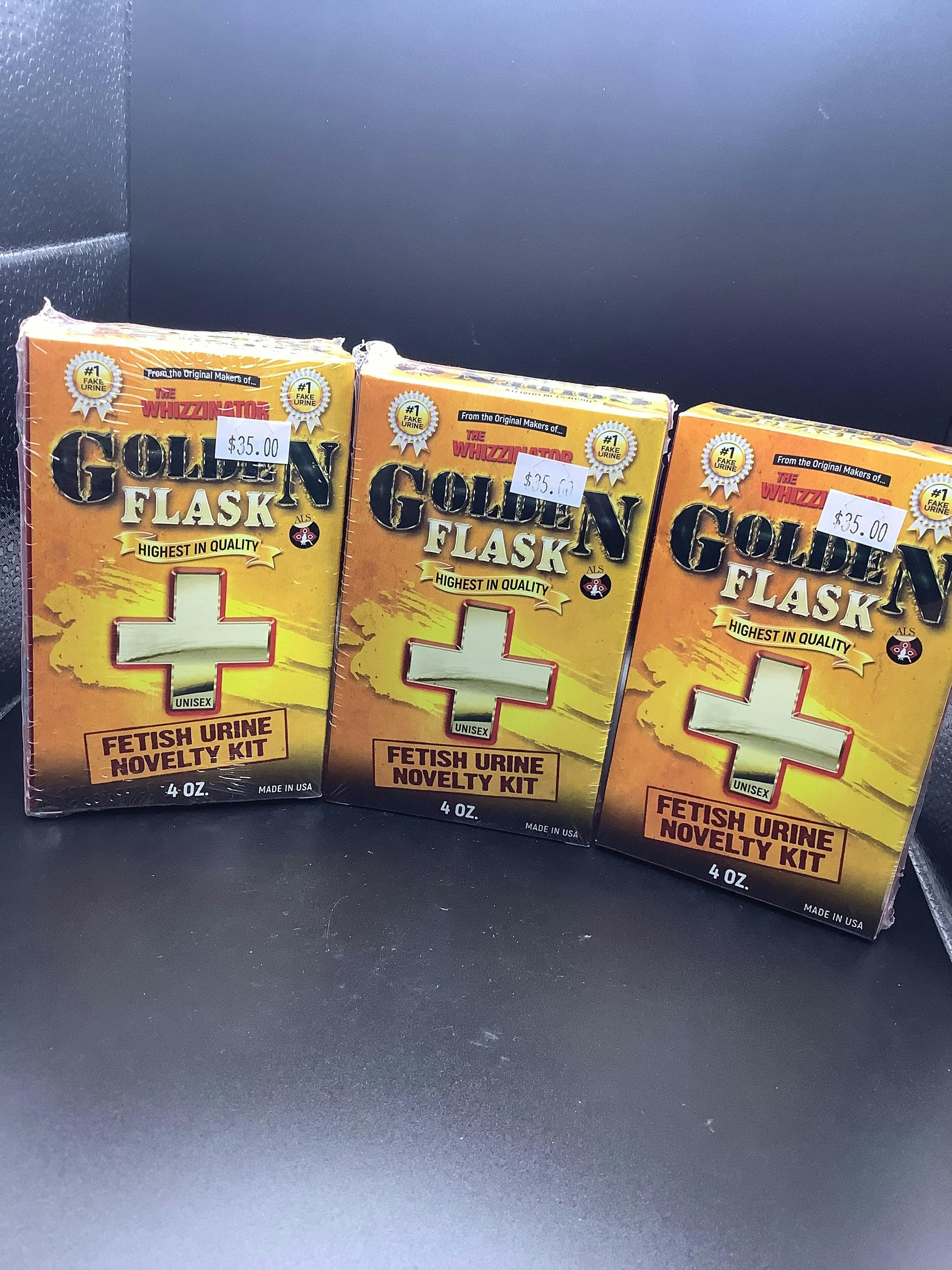 Golden Flask- “Fetish Urine Novelty Kit”