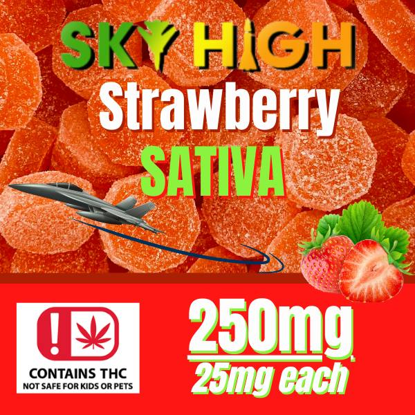 Sky High - 'Strawberry' Sativa 250mg (10pk)