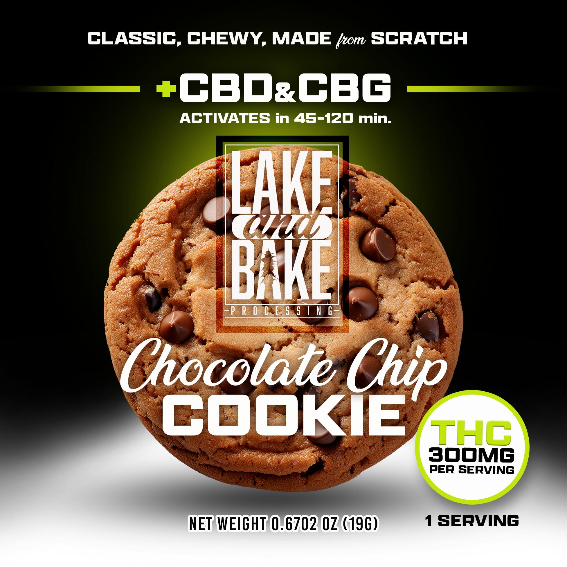 Lake & Bake- "Chocolate Chip Cookie" 300mg (Single) at Advanced Wellness & Dispensary
