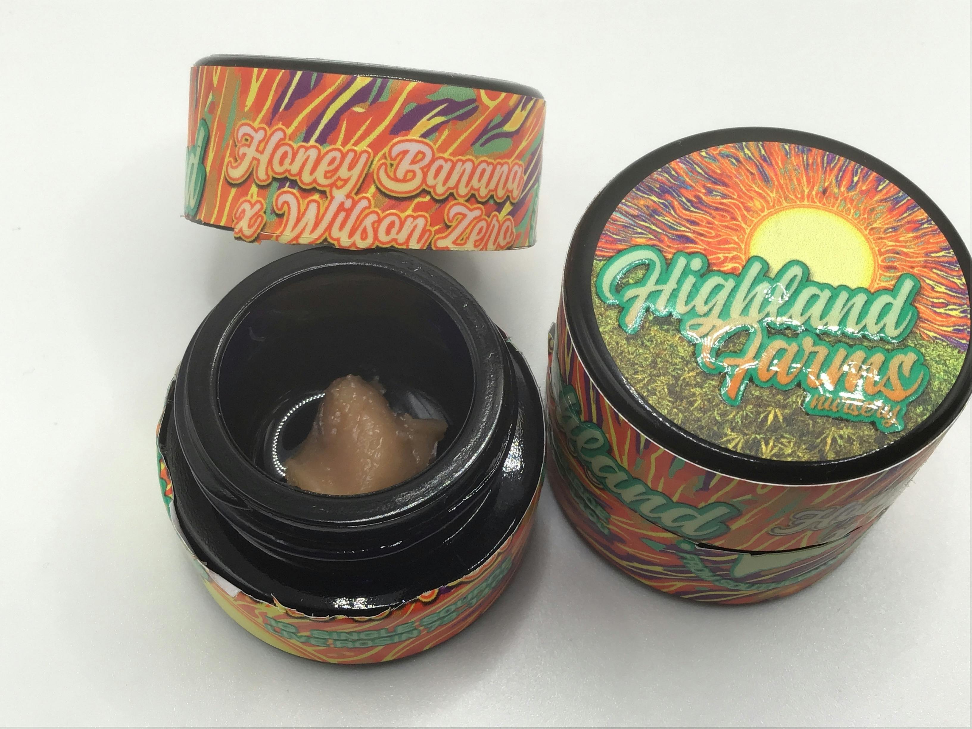 1g Honey Banana x Wilson Zero Live Rosin by Highland Farms