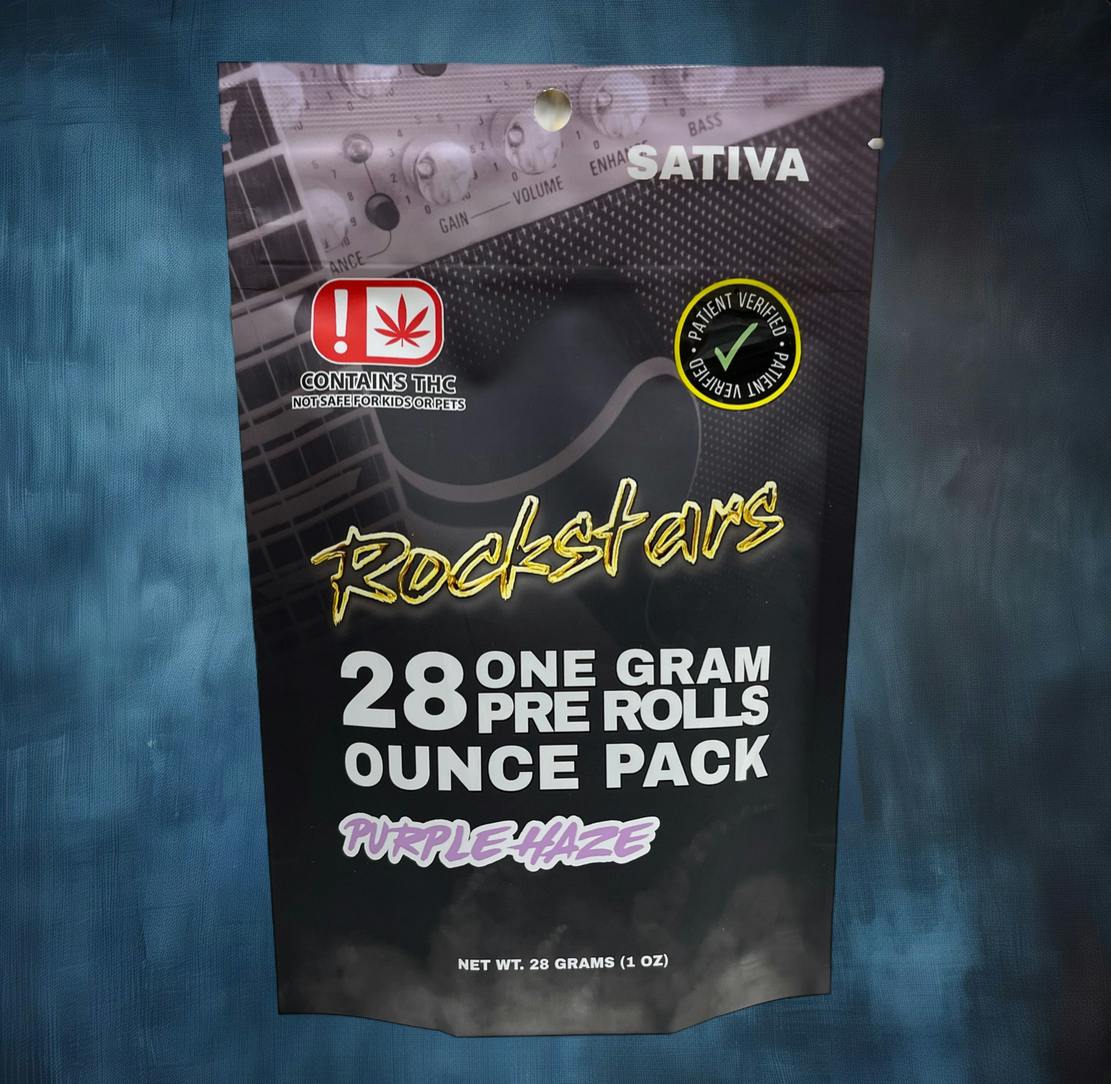 Rockstars - 28g Pre Roll Pack - Purple Haze