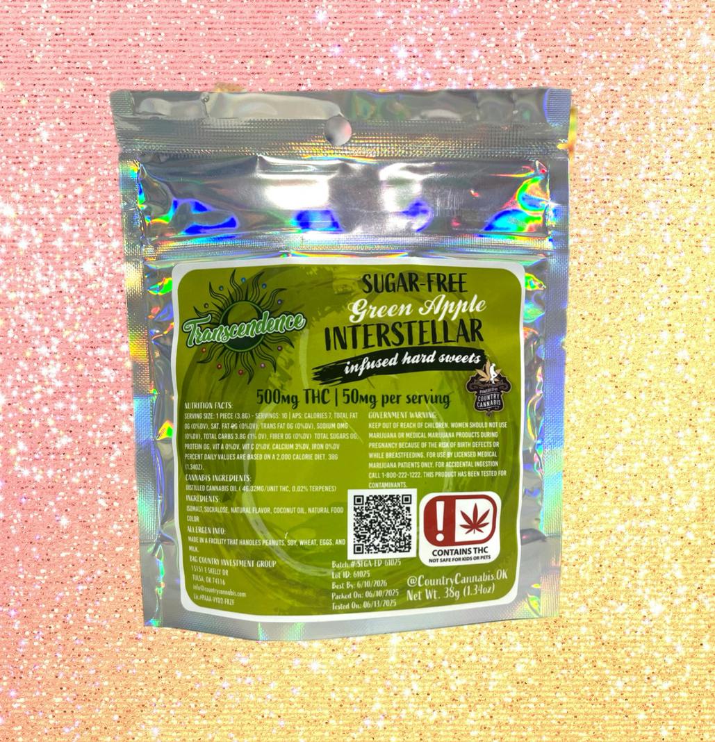 GREEN APPLE Hard Candy SUGAR FREE 500mg