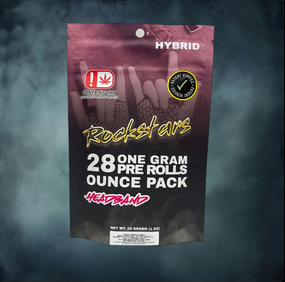 Rockstars | 28g Pre Roll Pack | Headband