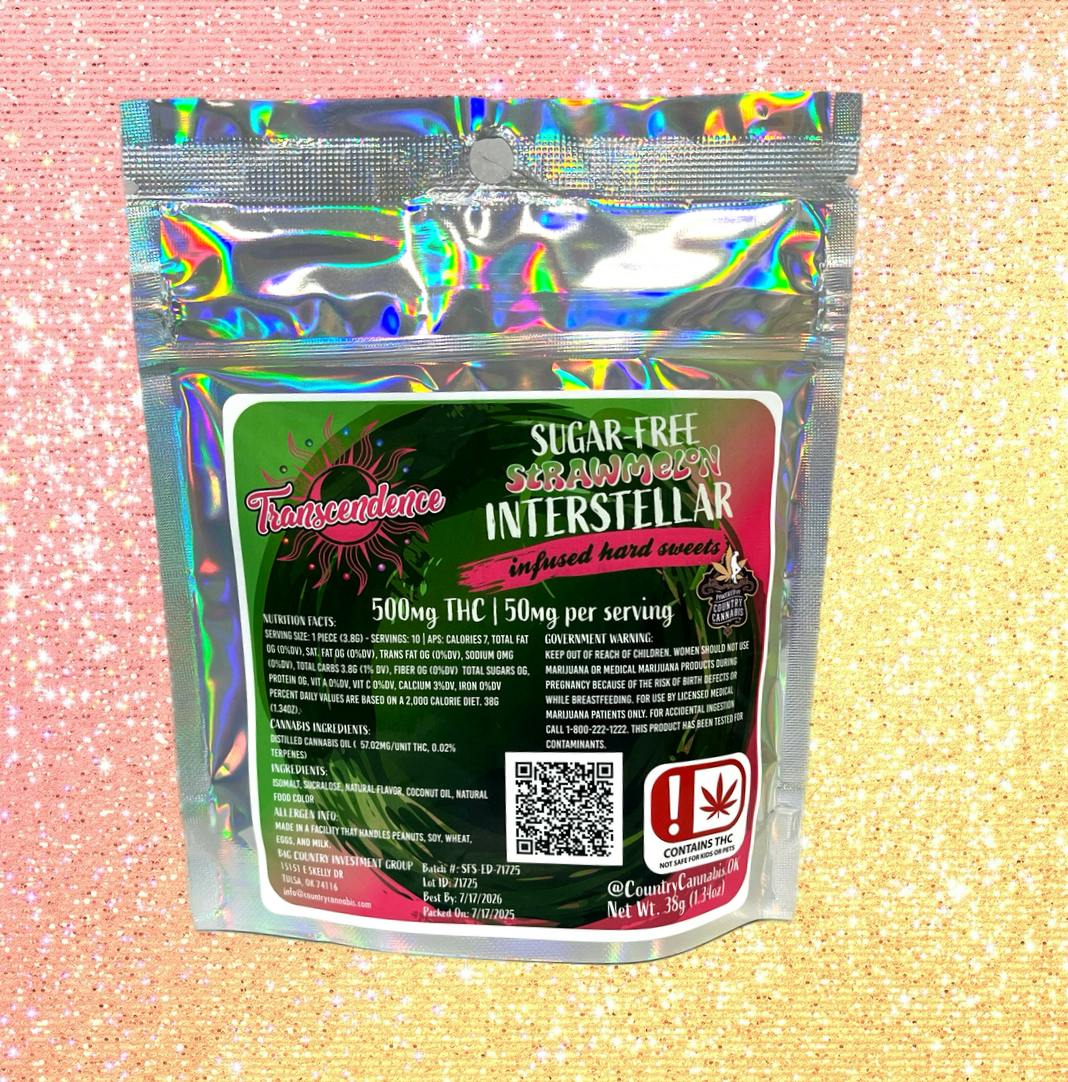 Strawmelon (Sugar-Free) | Infused Hard Sweets | Transcendence Lozenges